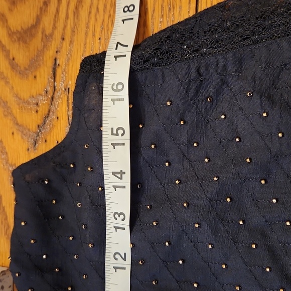 Free People, NWT,  Women's Top,  Size Medium,  Black, gold beads - Picture 8 of 11